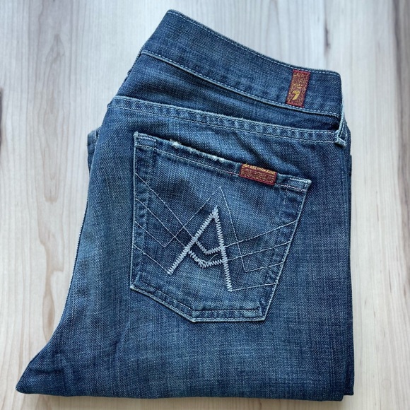 7 for All mankind A Pocket Dark Denim Men’s Jeans 30 T530061U - Picture 3 of 11